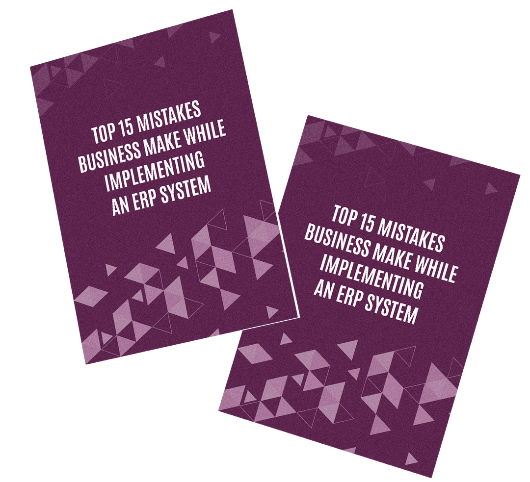 Odoo Demo guide featuring ERP implementation mistakes eBook covers.